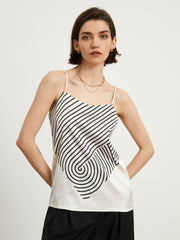 Swirl Satin Tank Top