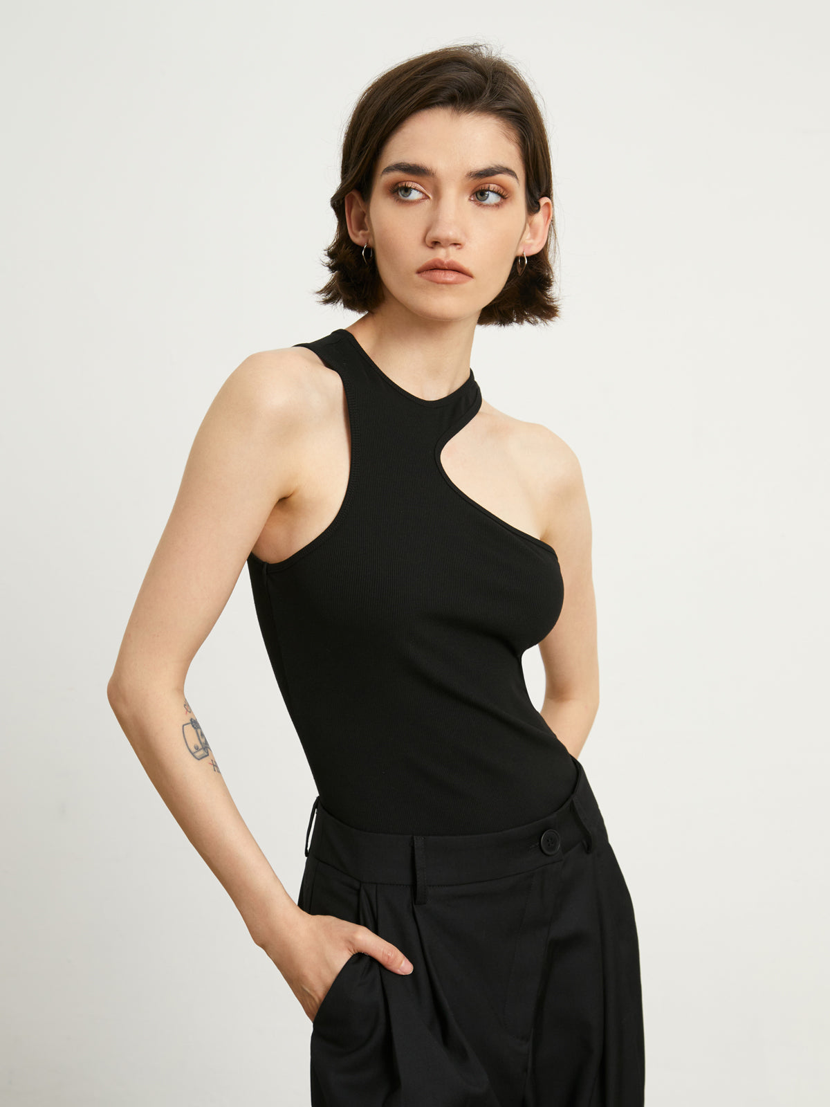 Basic Asymmetrical Bodysuit