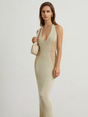 Milos Cutout Crochet Long Dress