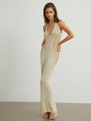 Milos Cutout Crochet Long Dress