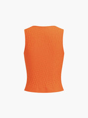 Vitamin C Textured Crop Tank Top