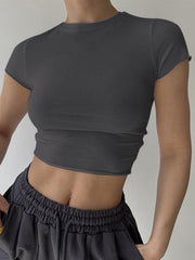 Everyday Crew Neck Crop Top