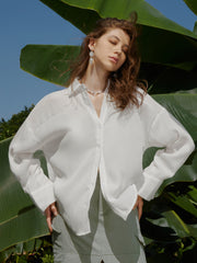 Semi Sheer Oversized Shirt