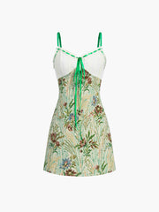 Greenfields Jacquard Floral Short Dress