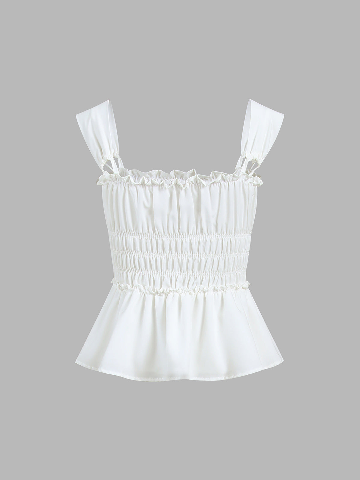 Smocked Ruffle Crop Top