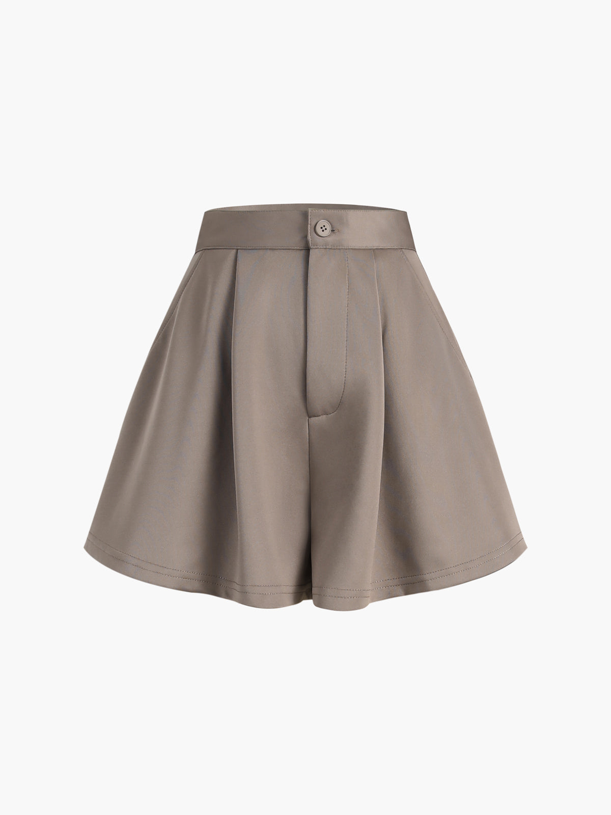 Utility Buttoned Pleat Shorts