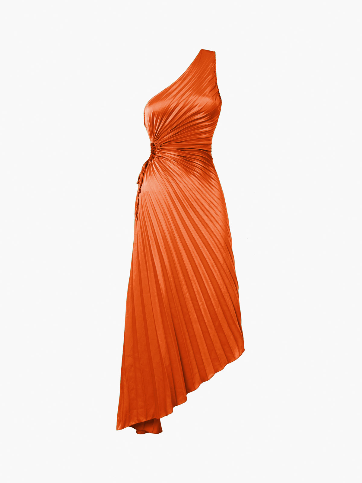 Bold In Pleat Satin Cutout Long Dress