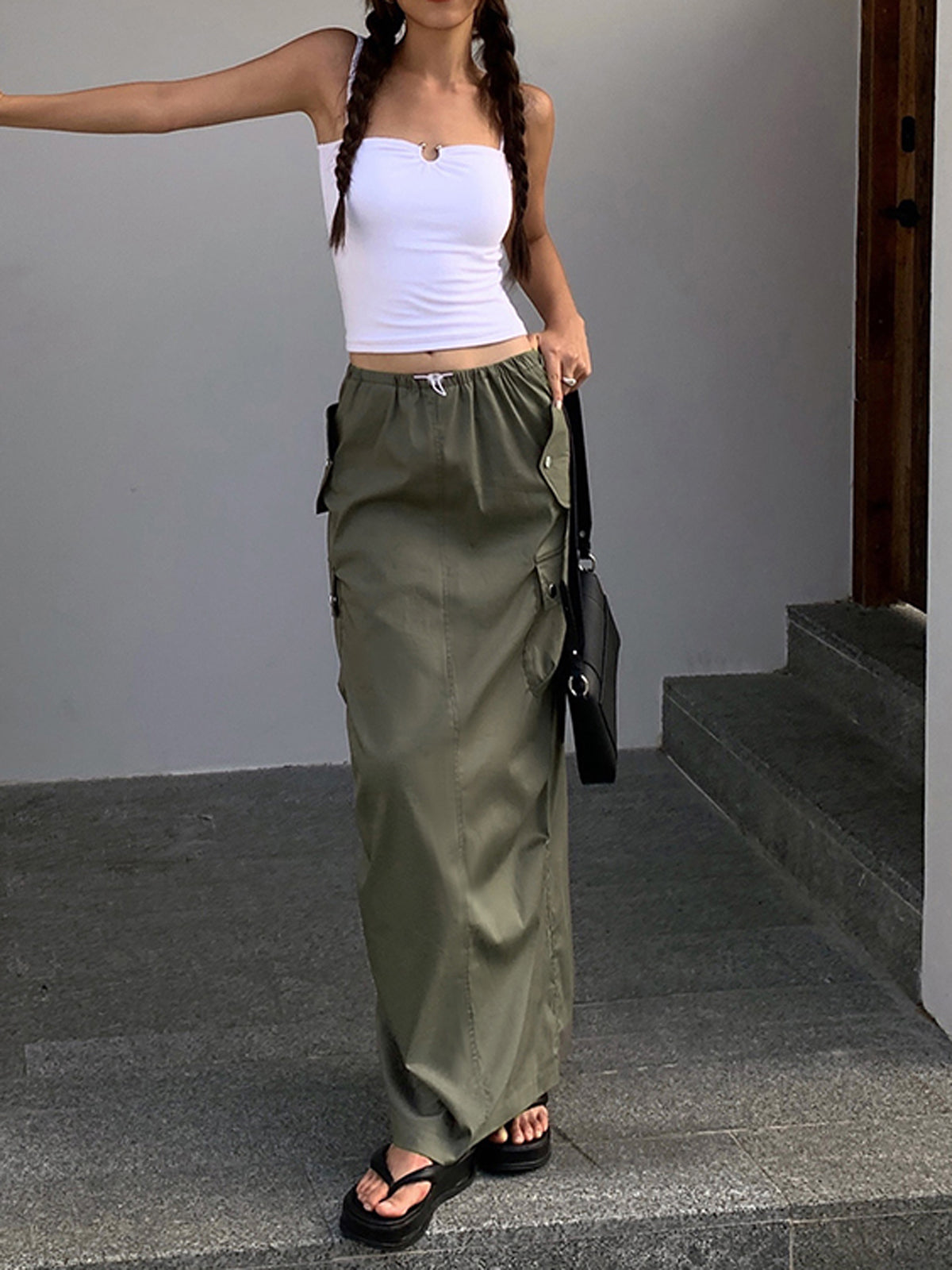 Cargo Maxi Skirt