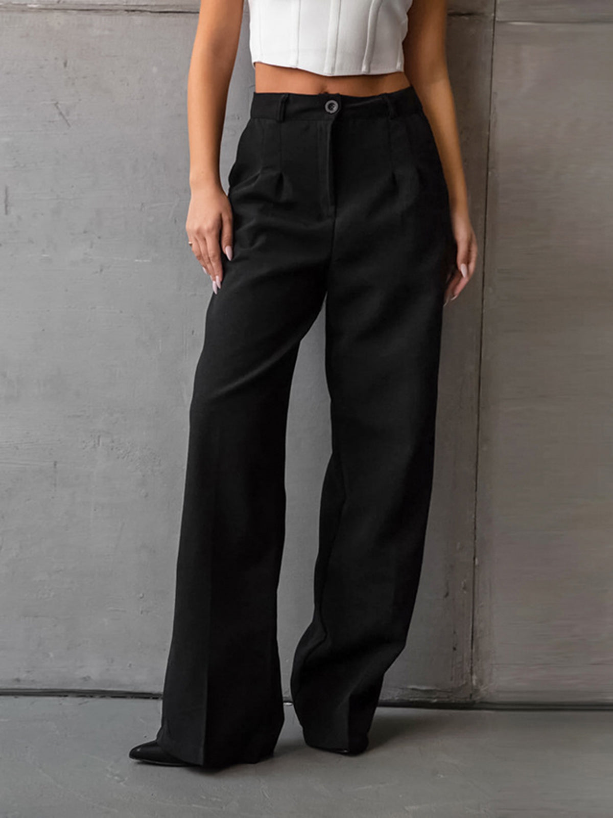 Soho Buttoned Wide Leg Pants