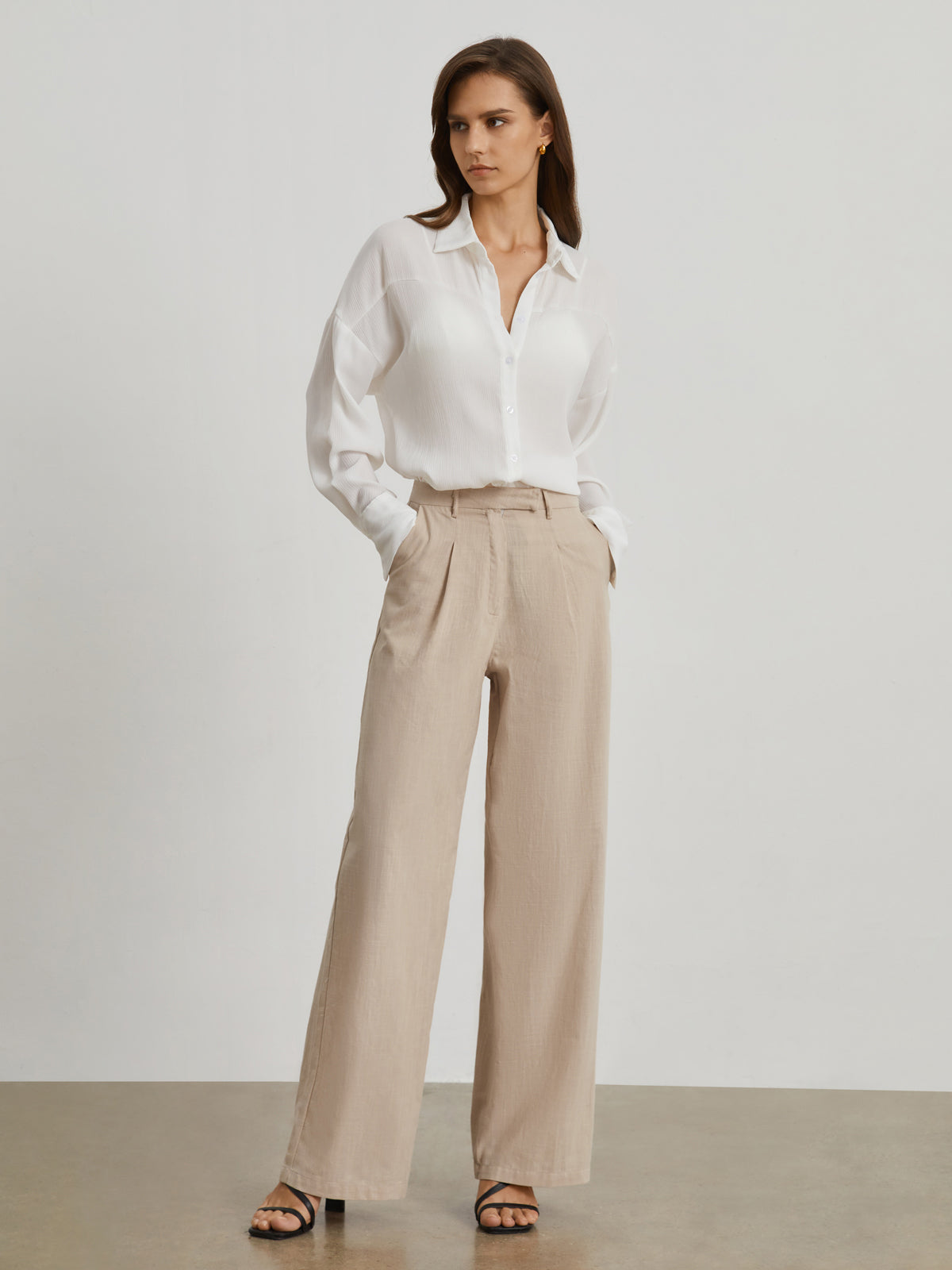 Evia Cotton Wide Leg Pants