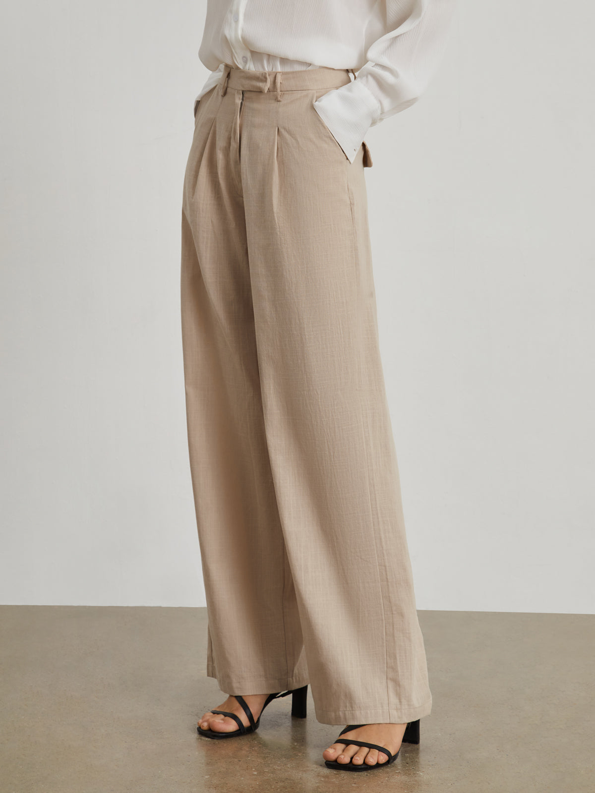 Evia Cotton Wide Leg Pants