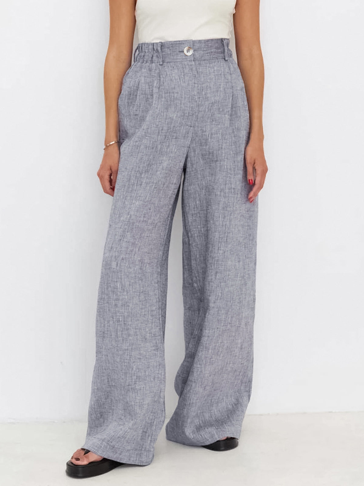 Georgia Buttoned Wide Leg Pants