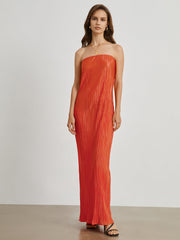 Vitamin C Tied Tube Long Dress