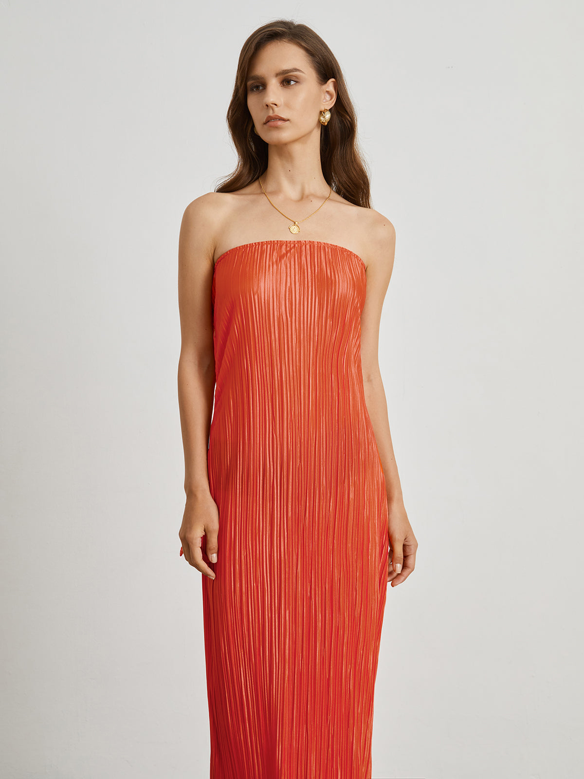 Vitamin C Tied Tube Long Dress