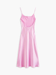 Eillynn Satin Open Back Long Dress