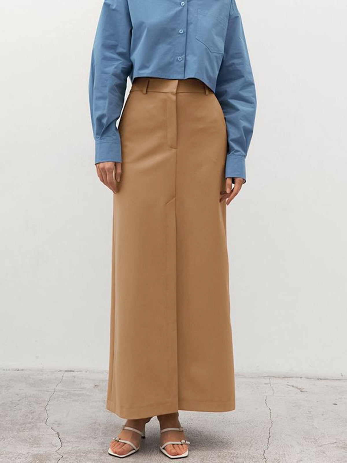 Solid Maxi Skirt