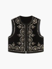 Sardinia Embroidered Floral Vest