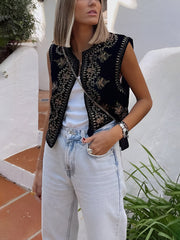 Sardinia Embroidered Floral Vest