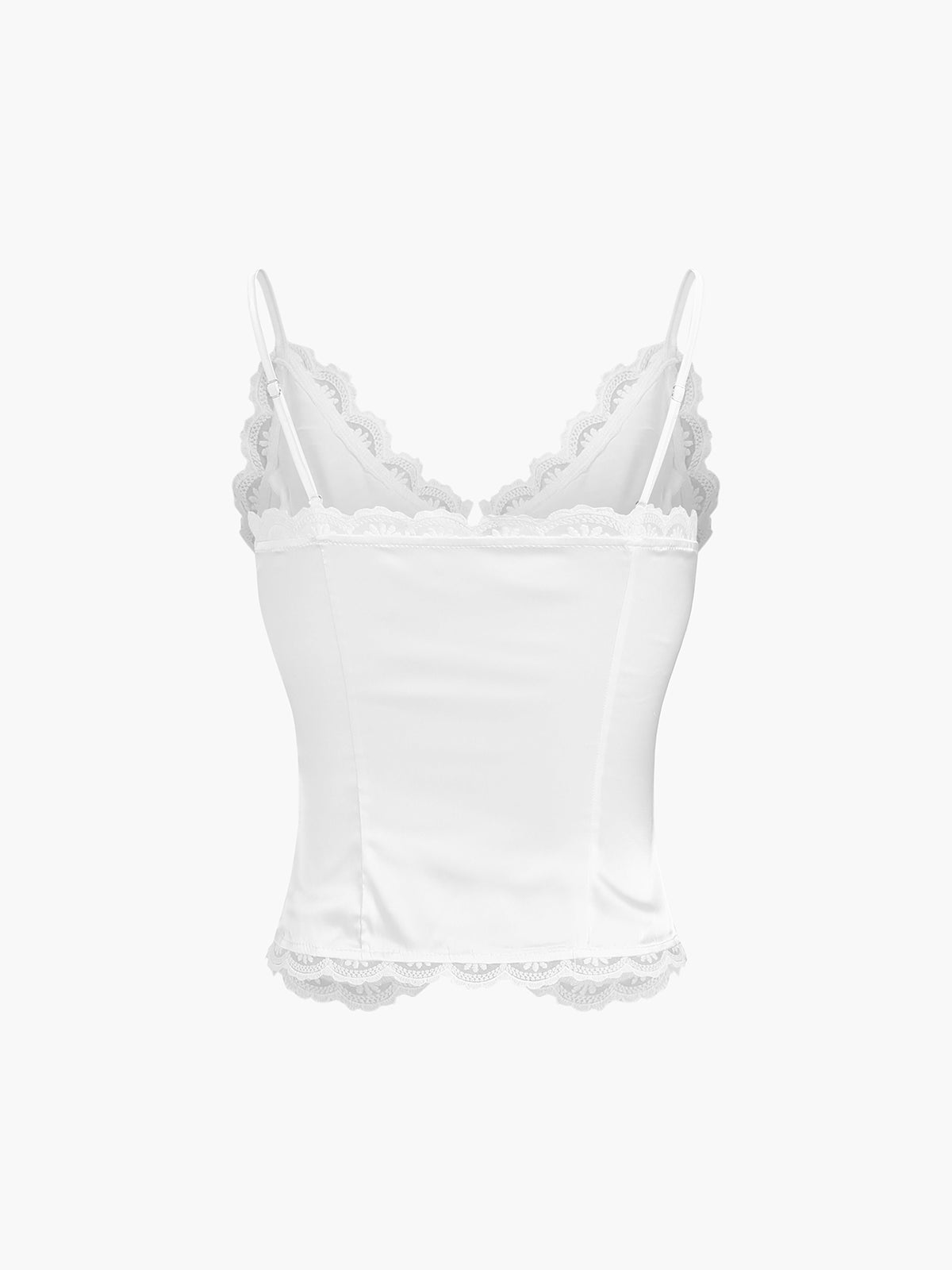 Floral Lace Satin Fly Away Crop Top