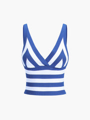 Sea Soul Stripe Rib Crop Top