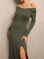 Leisure Long Sleeve Midi Dress