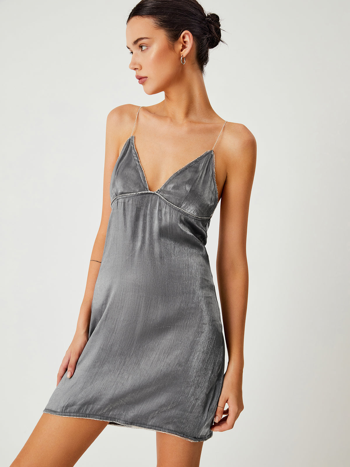 Nightly Dusk Diamante Open Back Short Dress