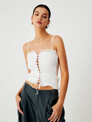 Sacred Dream Ruffle Tied Cami Top