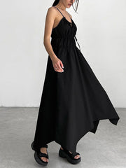 Parisian Style Ruched Long Dress