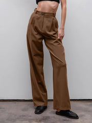 Smart Pleat Straight Leg Pants