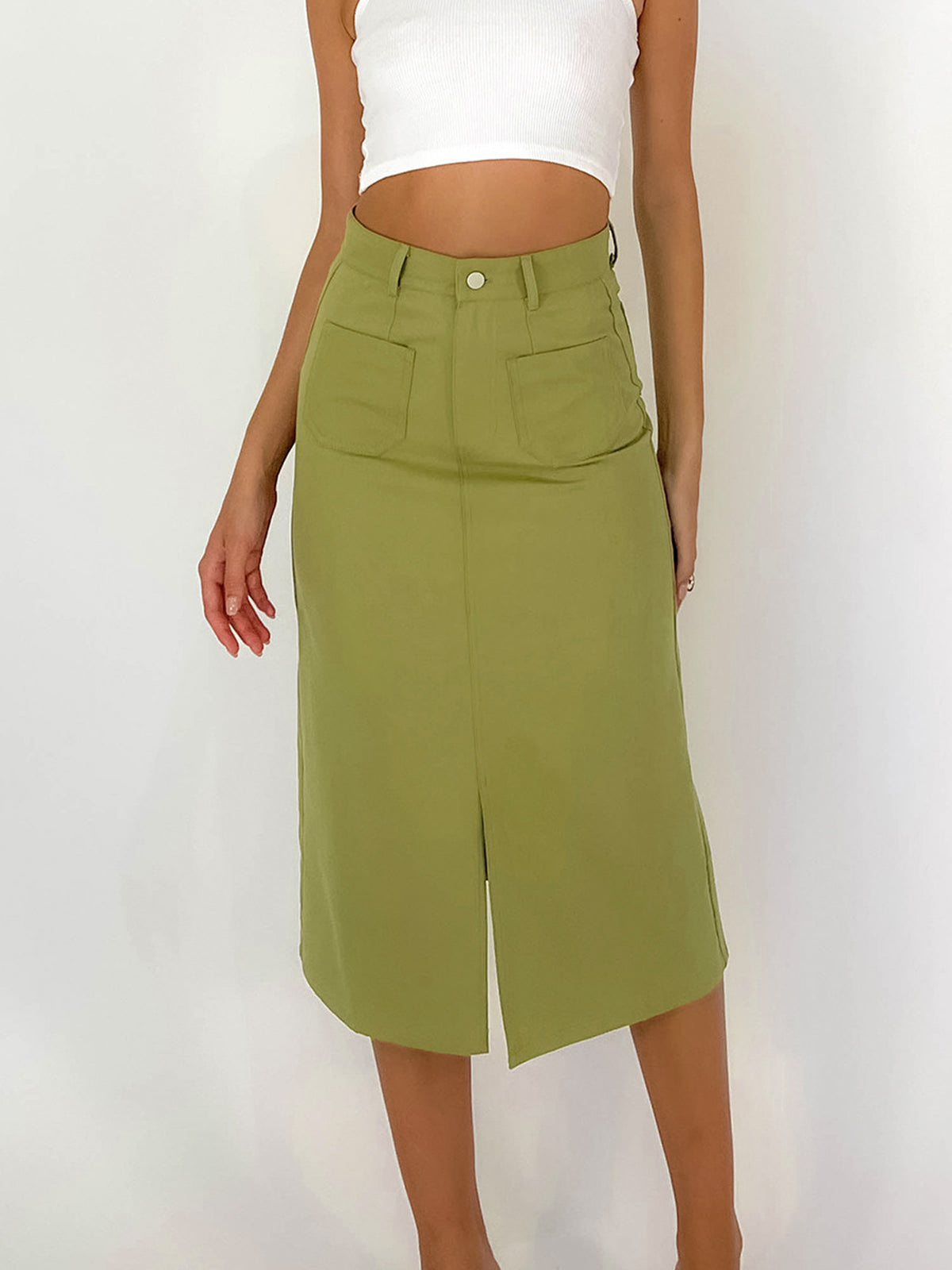 Greenfield Denim Buttoned Skirt