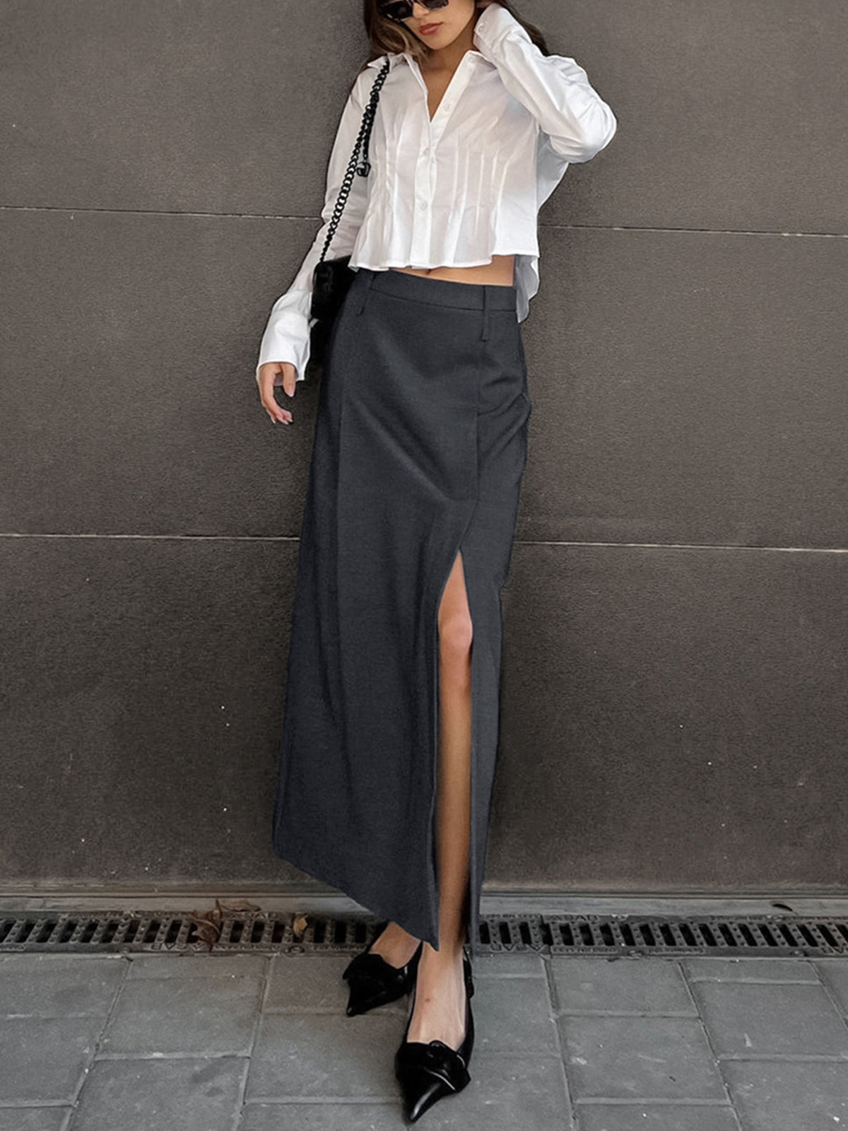 Effortless Slit Maxi Skirt