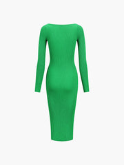 Greeness Rib Midi Dress