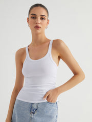 Rib Square Neck Tank Top