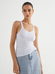 Rib Square Neck Tank Top