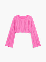 Wavy Knit Crop Top