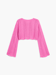 Wavy Knit Crop Top