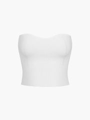 Sweetheart Rib Crop Tube Top