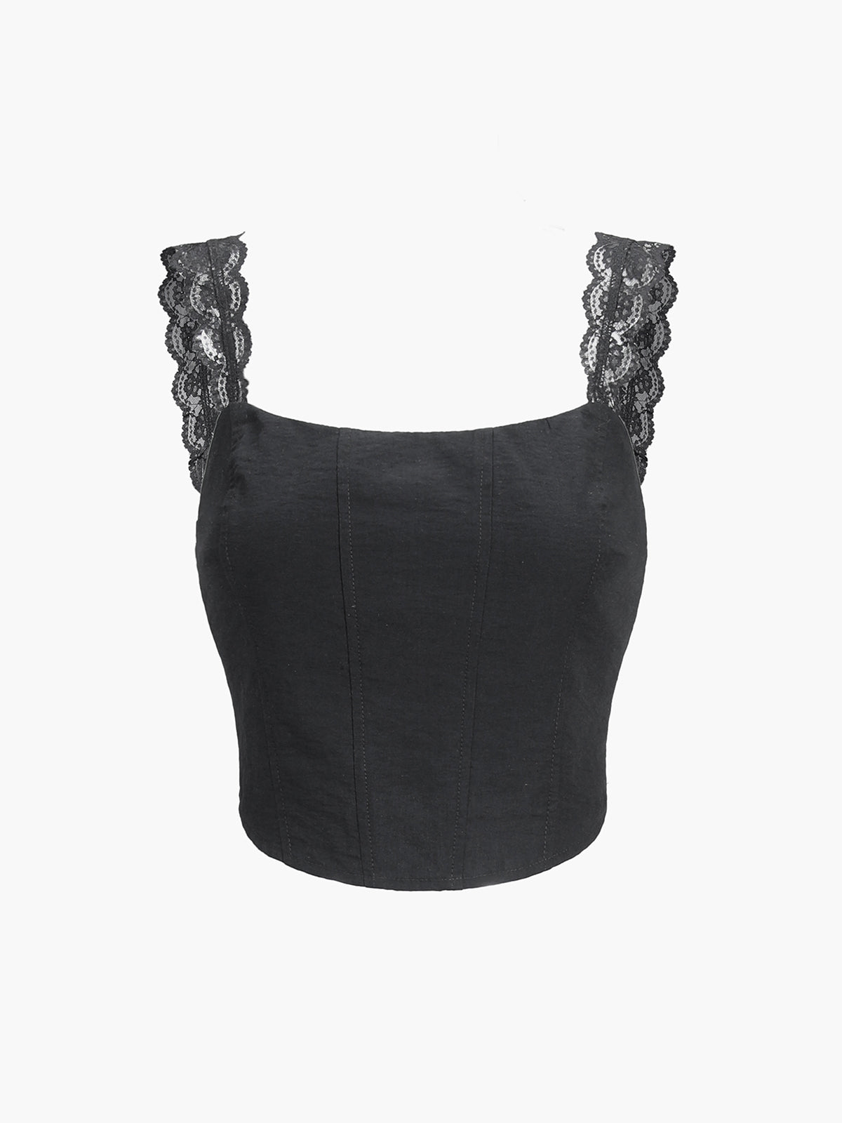 Lace Strap Crop Corset Top