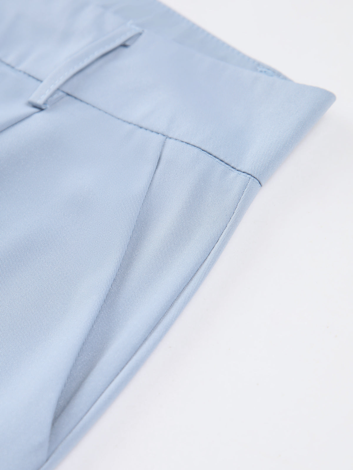 Sky Blue Pockets Wide Leg Pants