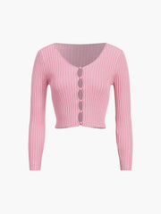 Barbiecore Rib Knit Top