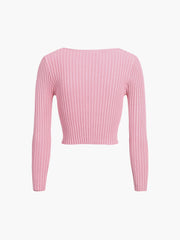 Barbiecore Rib Knit Top