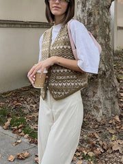 Cross My Heart Button Down Knit Vest