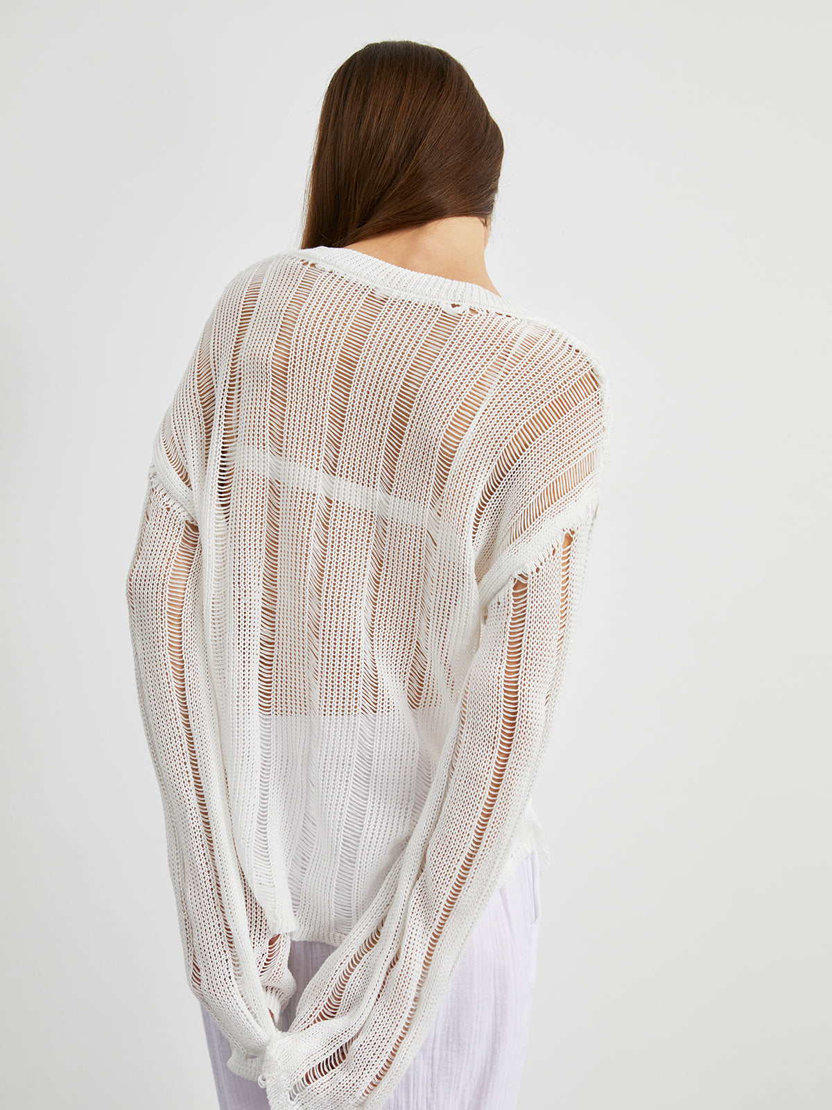 Ladder Knit Cover Up Top