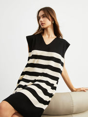 Leisure Stripe Sweater Midi Dress