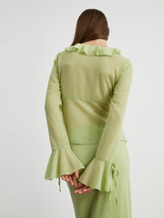 Greeness Ruffle Tied Top