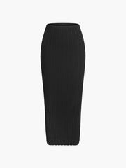 Rib Maxi Knit Skirt