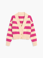 Macaron Melody Stripe Cardigan