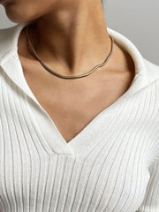 Collared Rib Knit Top