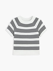 Stripe Eyelet T-Shirt