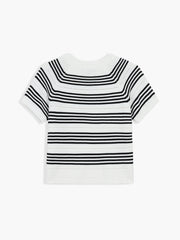 Stripe Eyelet T-Shirt